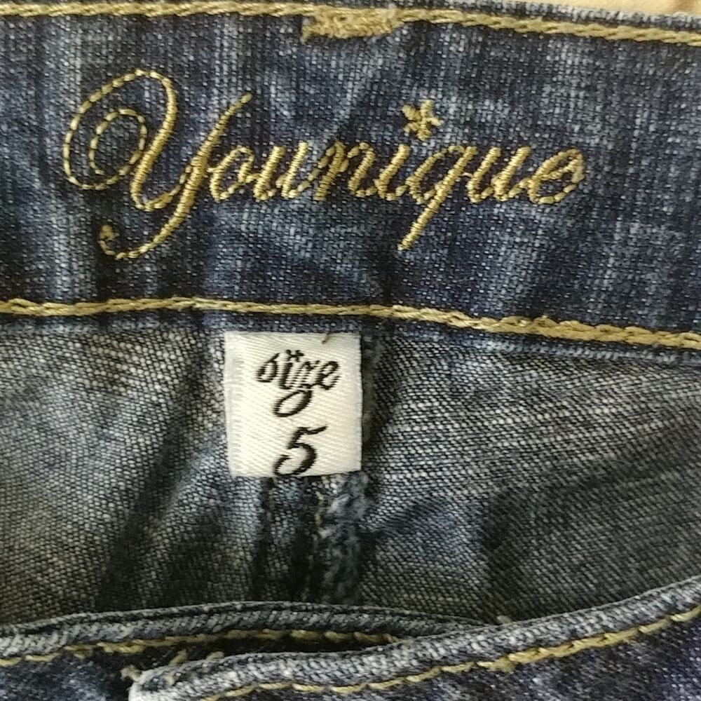 Younique Y2K Style Capri Jeans Blue Size 5 - Picture 4 of 6